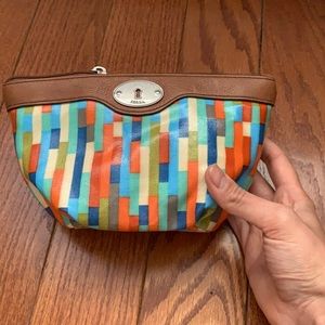 Colorful Fossil Make Up/Toiletry Bag